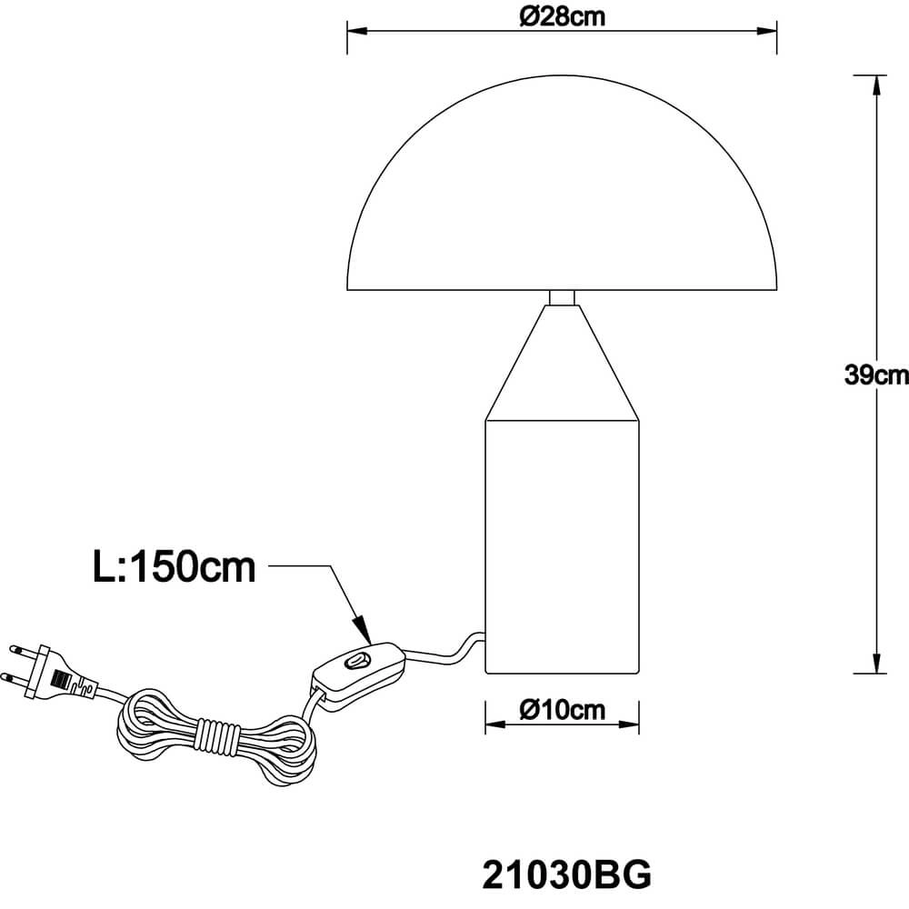 Lampe de table design Atoma vert Globo 9007371474776