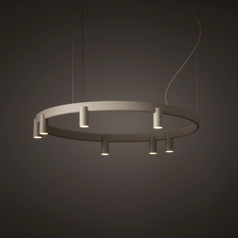Lampe pendante de conception Fourty brun sable Ø 80cm Lyora 5903139122849