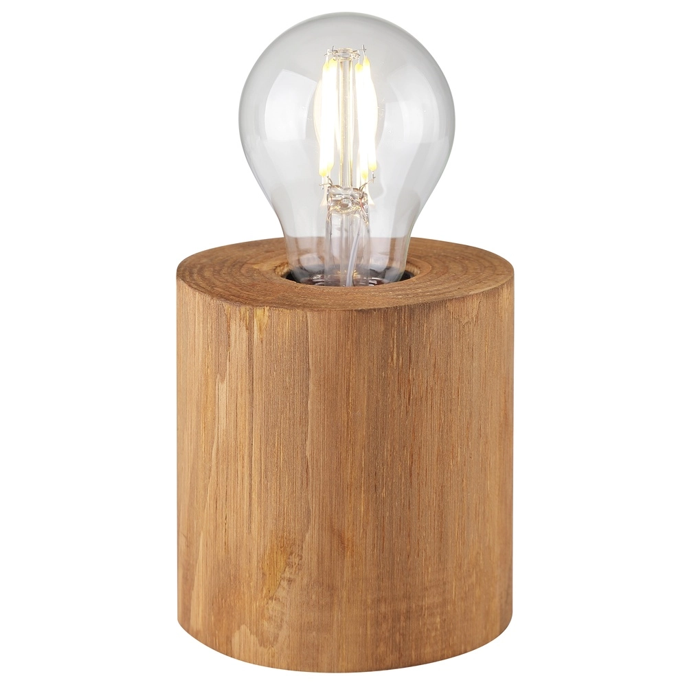 Lampe de table naturelle Woodra Bois sans source lumineuse Brilliant 4004353478031