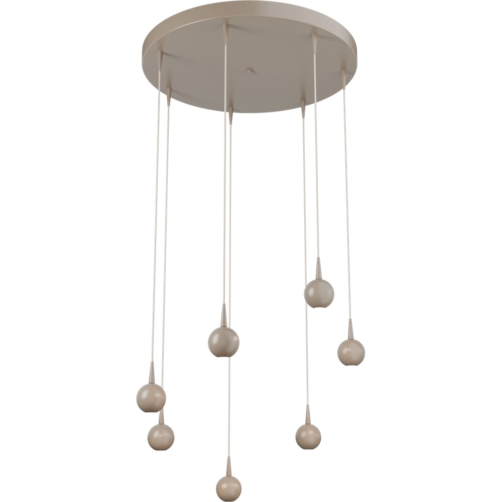 Lampe suspendue à 7 lampes Talana terra beige Ø 50cm DTW