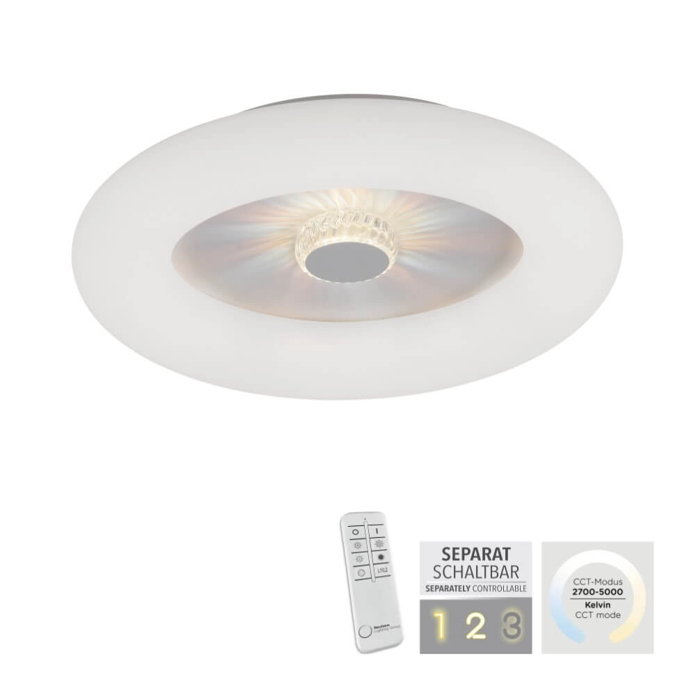 Plafonnier rond Vertigo blanc Ø 50cm Just Light 4043689992408