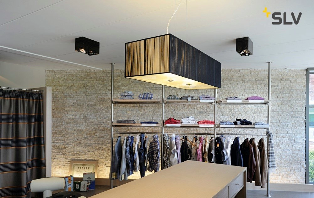 Lampe à suspension LED Q-Line dimmable 142cm noir SLV 4024163196116