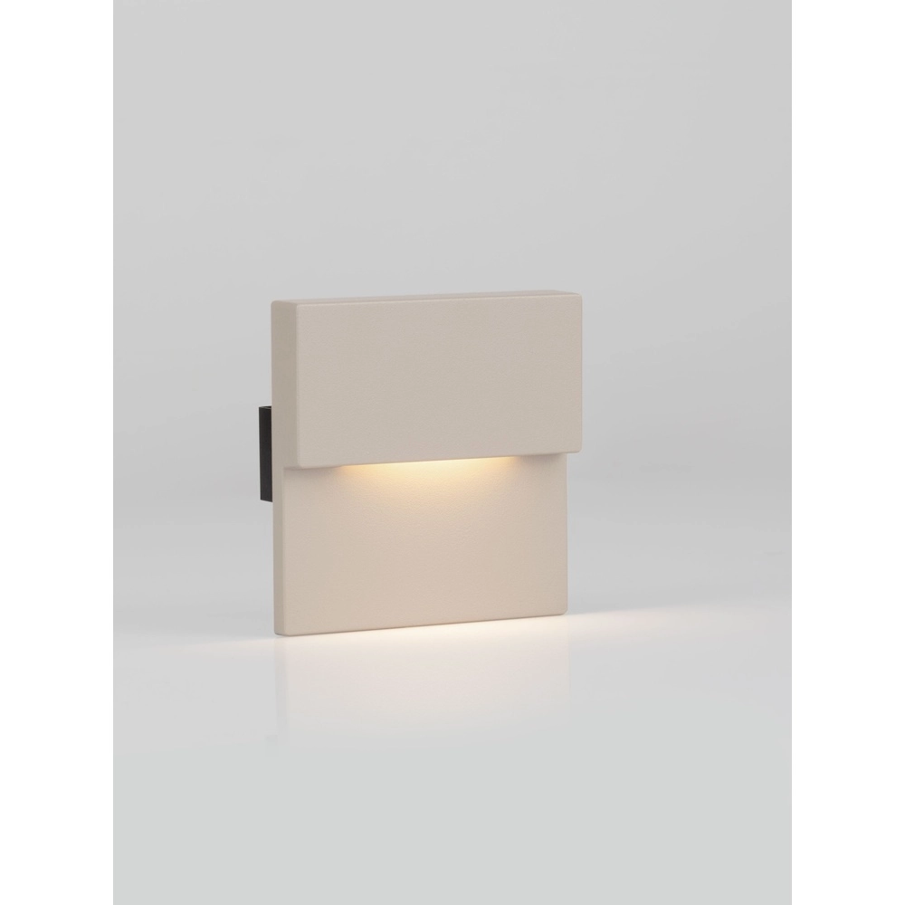 Lampe murale encastrée Dan brun sable 3000K Lyora 5212017497512