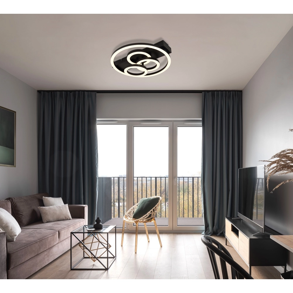 Lampe de plafond noire Darryl I Conception Globo 9007371487295