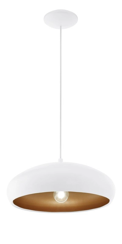 Lampe à suspension Mogano 1 40cm blanc avec cuivre rouge Eglo 9002759946067