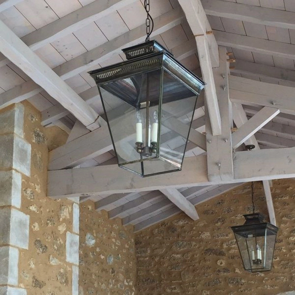 Lampe suspendue antique Pagoda L cuivre antique (ant) Limehouse