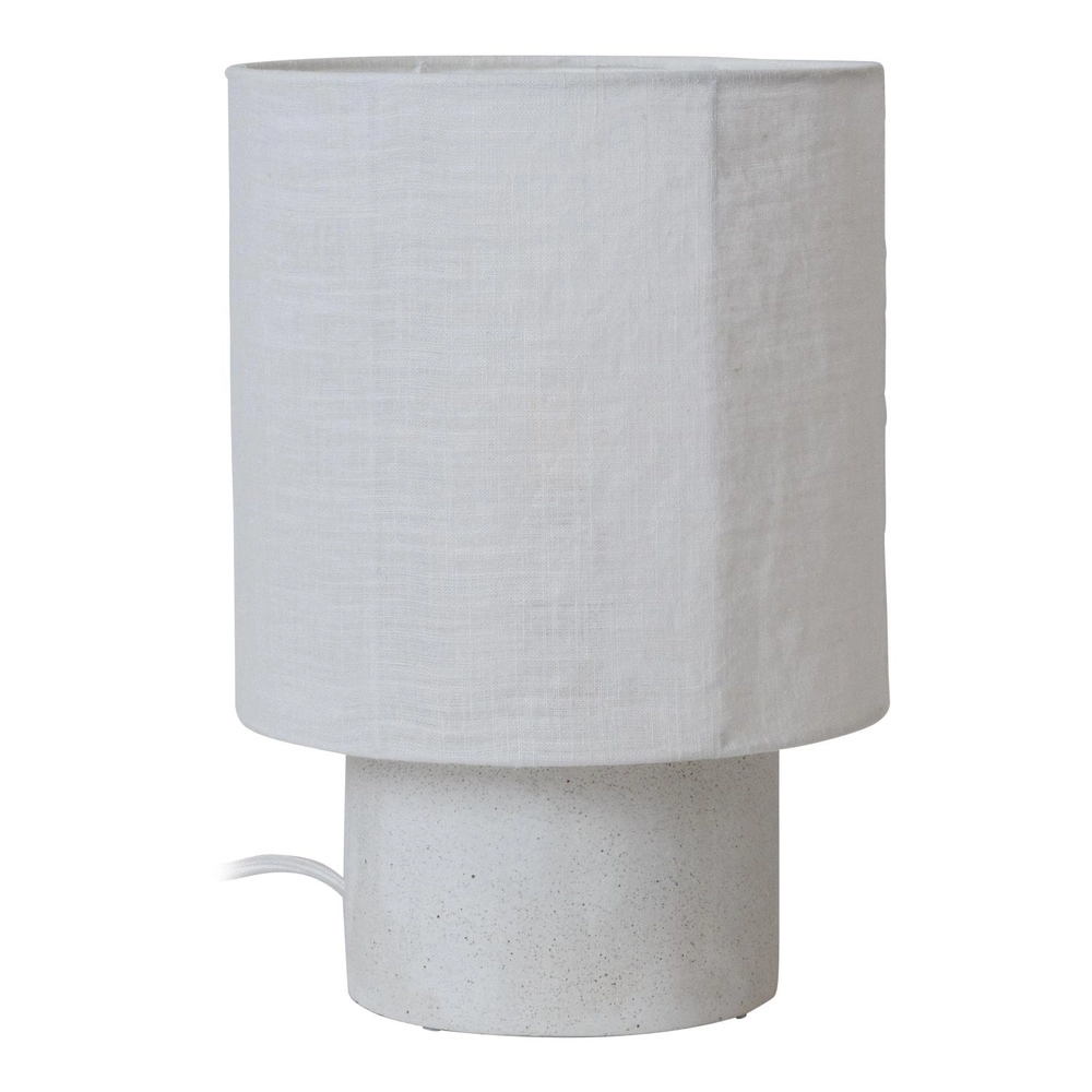 Lampe de table Tissaja Ø 20 cm de blanc