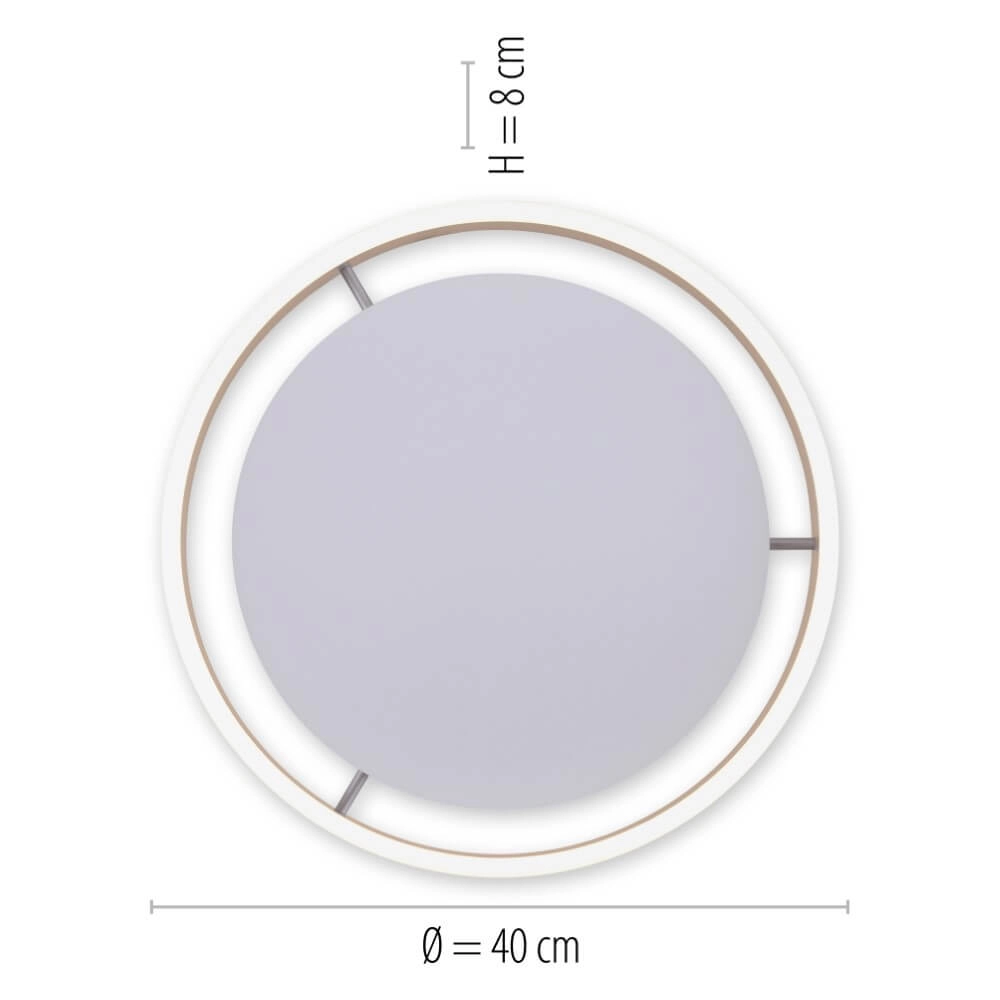 Plafonnier Q-Vito Ø 40cm en laiton Paul Neuhaus 4012248333860