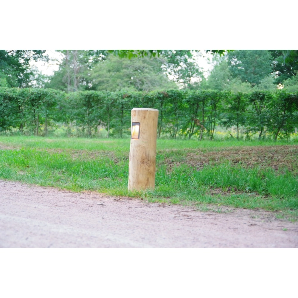 Éclairage de chemin en bois Piatto Châtaignier - 65 cm - 2700 000 km Timberlab 8716803514027