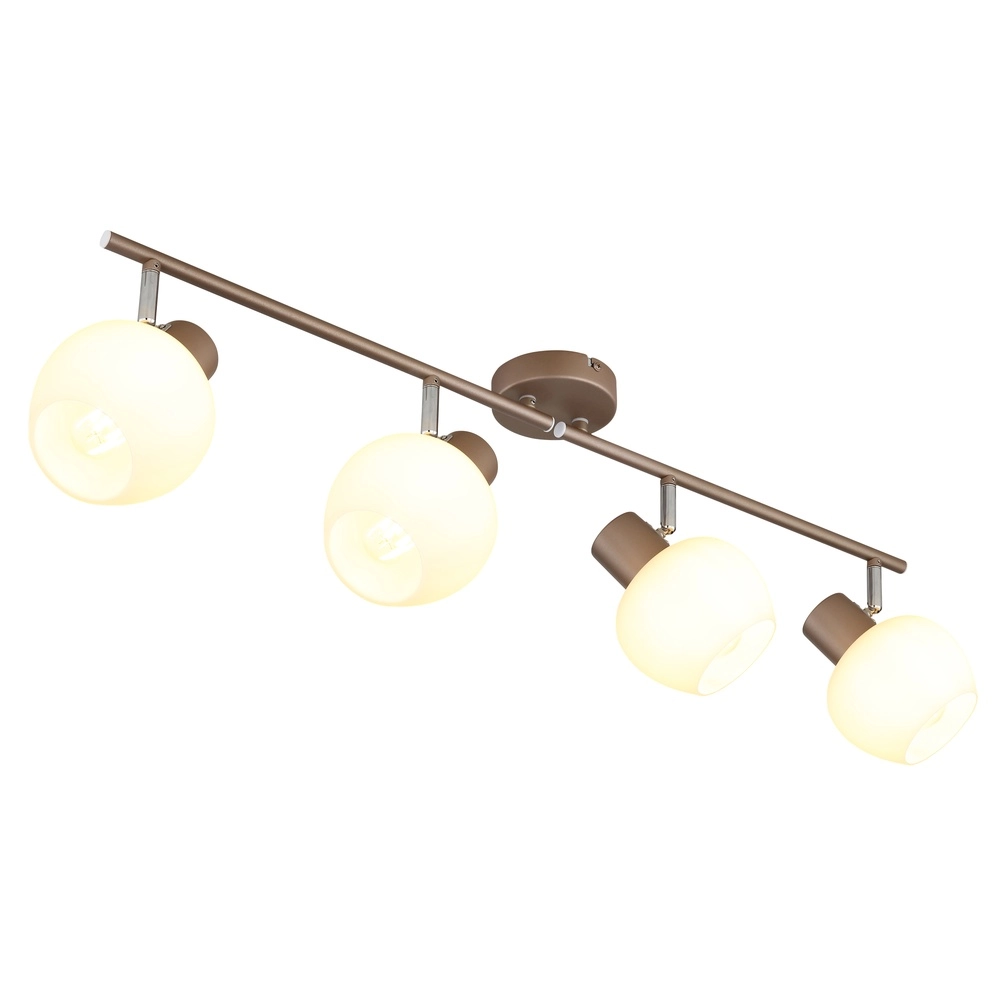 Lampe de plafond Eileen Café marron 4 clairs
