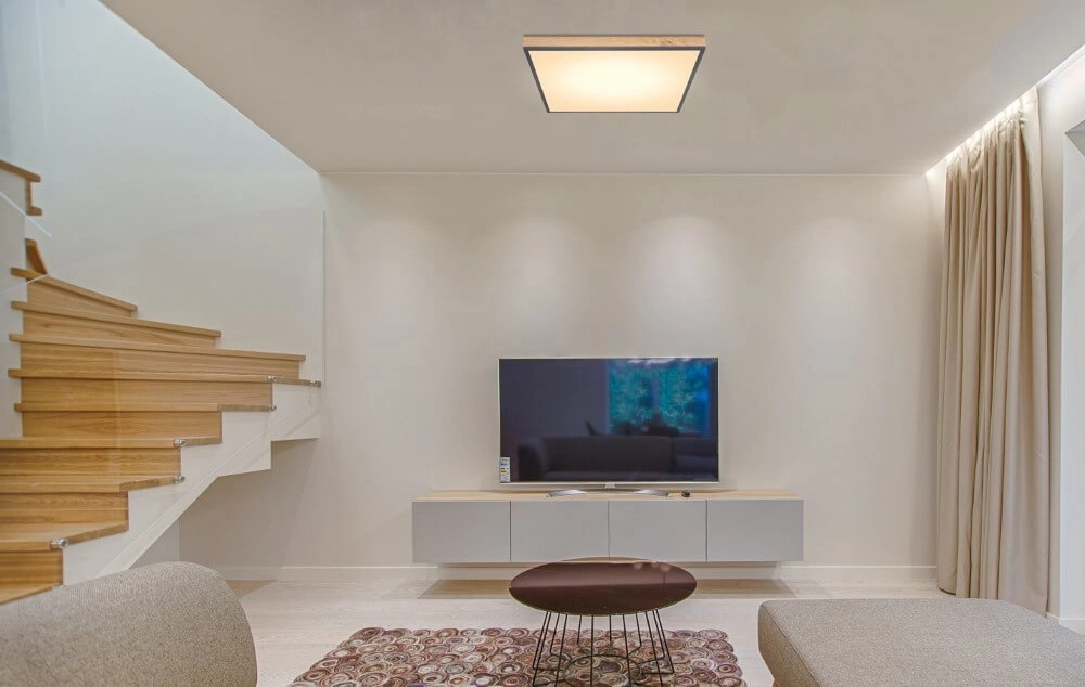 Plafonnier LED en bois Doro 59x59cm Globo 9007371421992