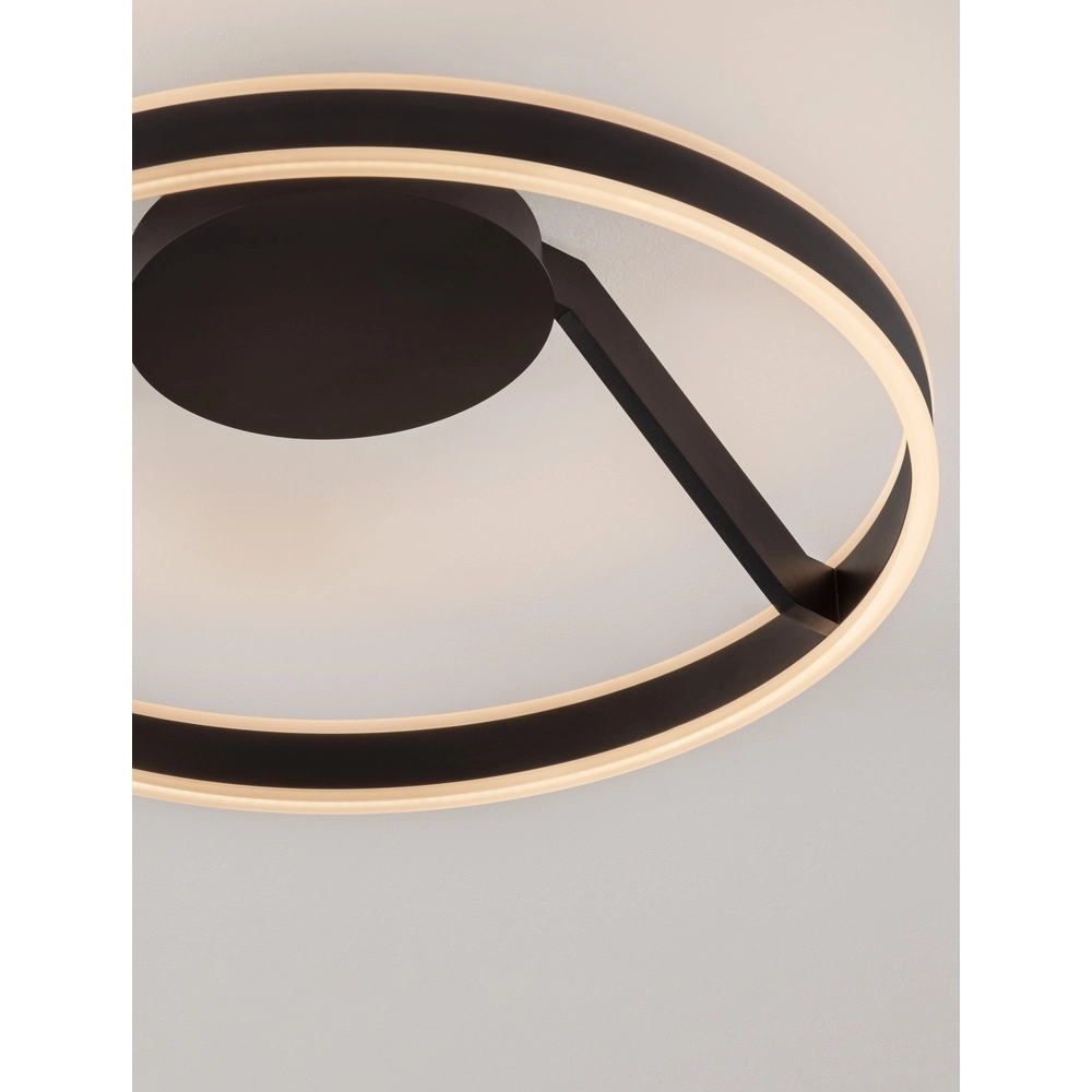 Plafonnier Bianco noir Ø 60cm Lyora 5212017473837
