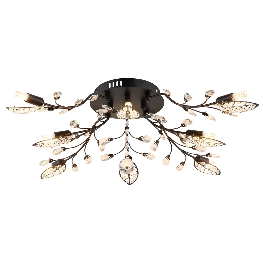 Lampe de plafond classique Janis Noir