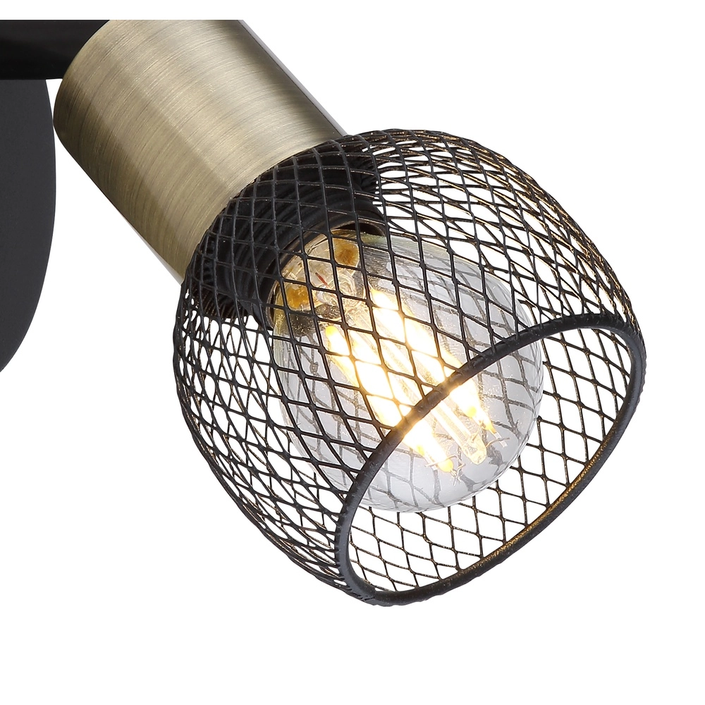 Lampe murale Fiastra noir avec maille Globo 9007371424115