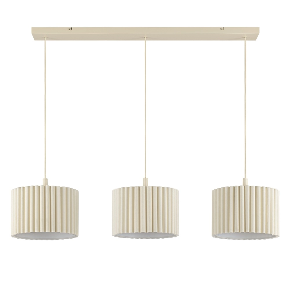 Lampe pendante Japandi Velin Brun sable clair à 3 Brilliant 4004353476839