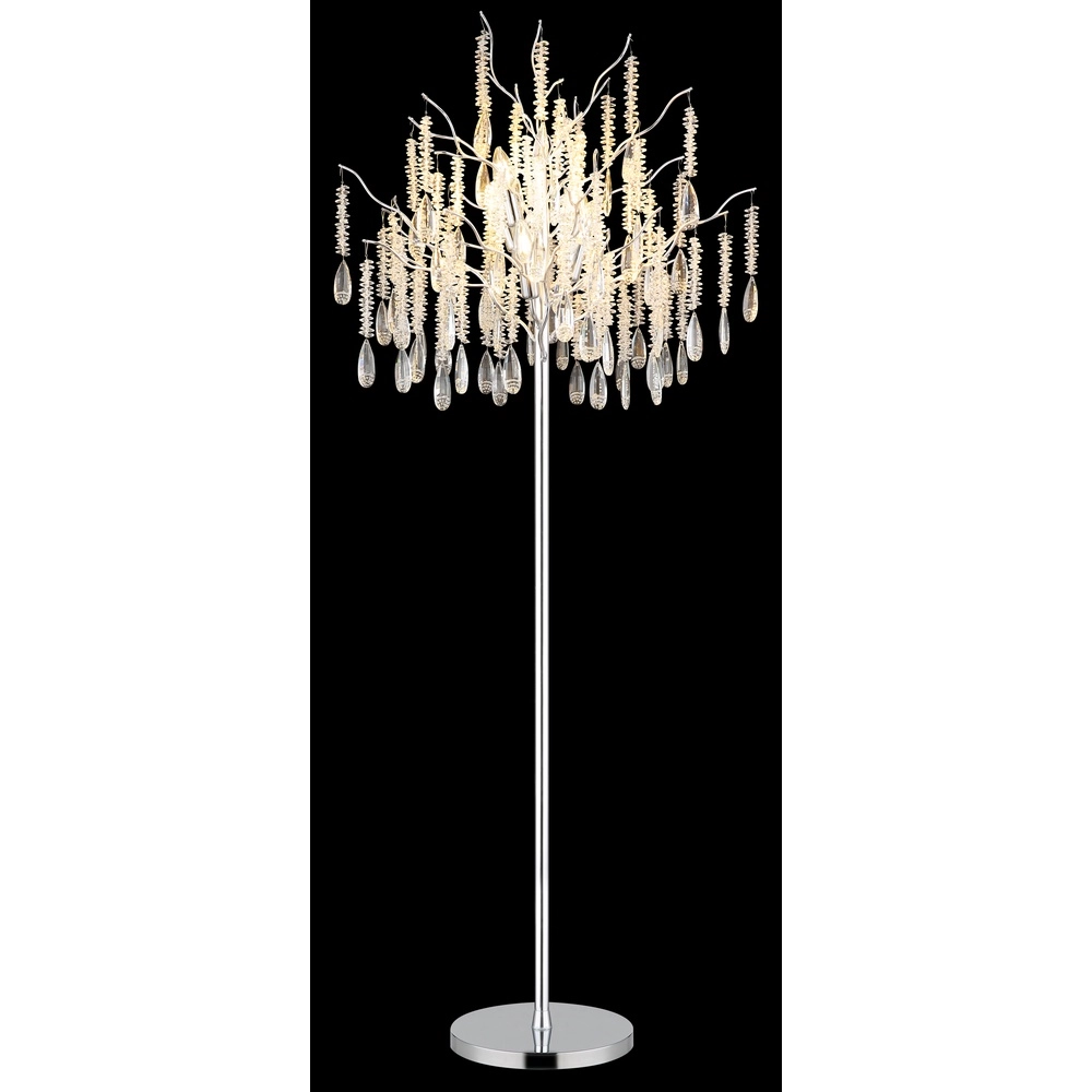 Lampe de pied Kinga Gris argenté Ø 55cm Globo 9007371570010