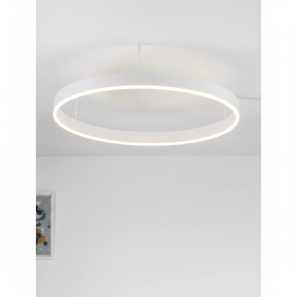Plafonnier Motif blanc Ø 80cm