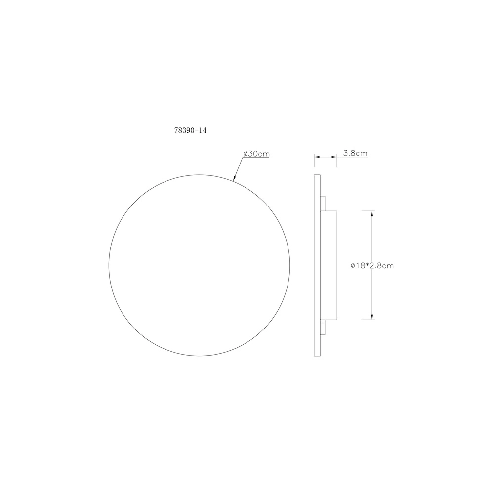Lampe murale élégante Jillian Ø 30cm Globo 9007371586677