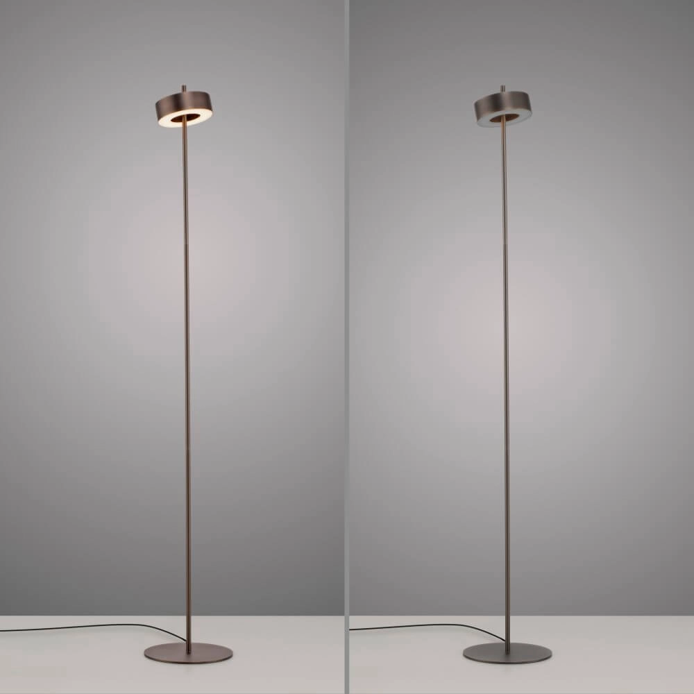Lampadaire Q-Rotate marron de créateur Paul Neuhaus 4012248383230