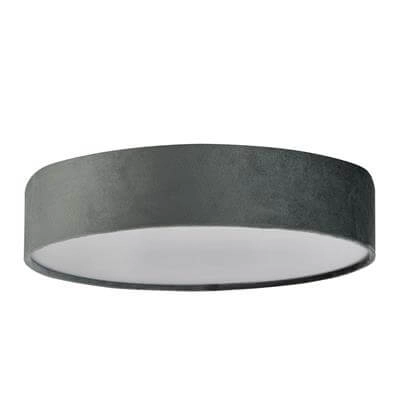 Plafonnier Drum Pleat 50cm velours anthracite Searchlight 5053423187242