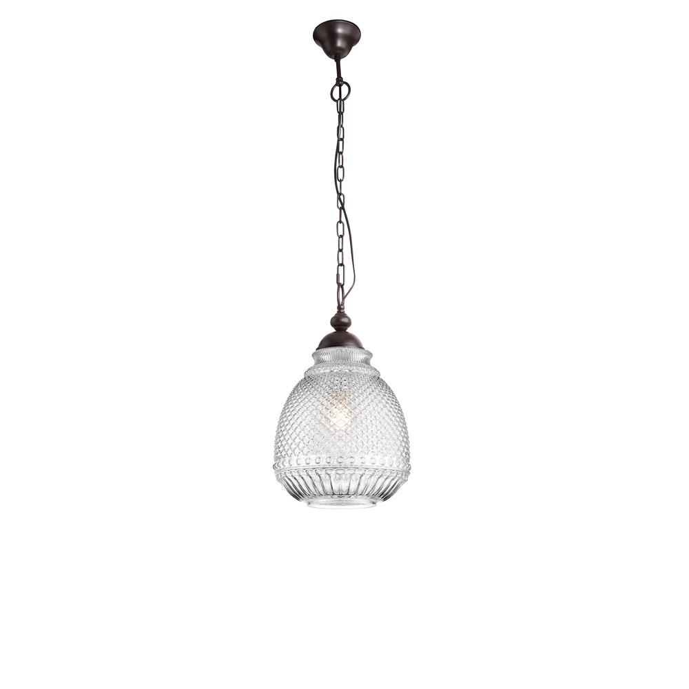Suspension Toulon verre transparent Lyora 5212017411716