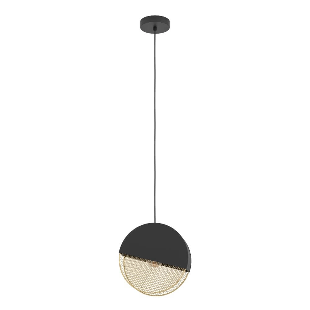 Lampe suspendue design Mumbles noir avec de l'or