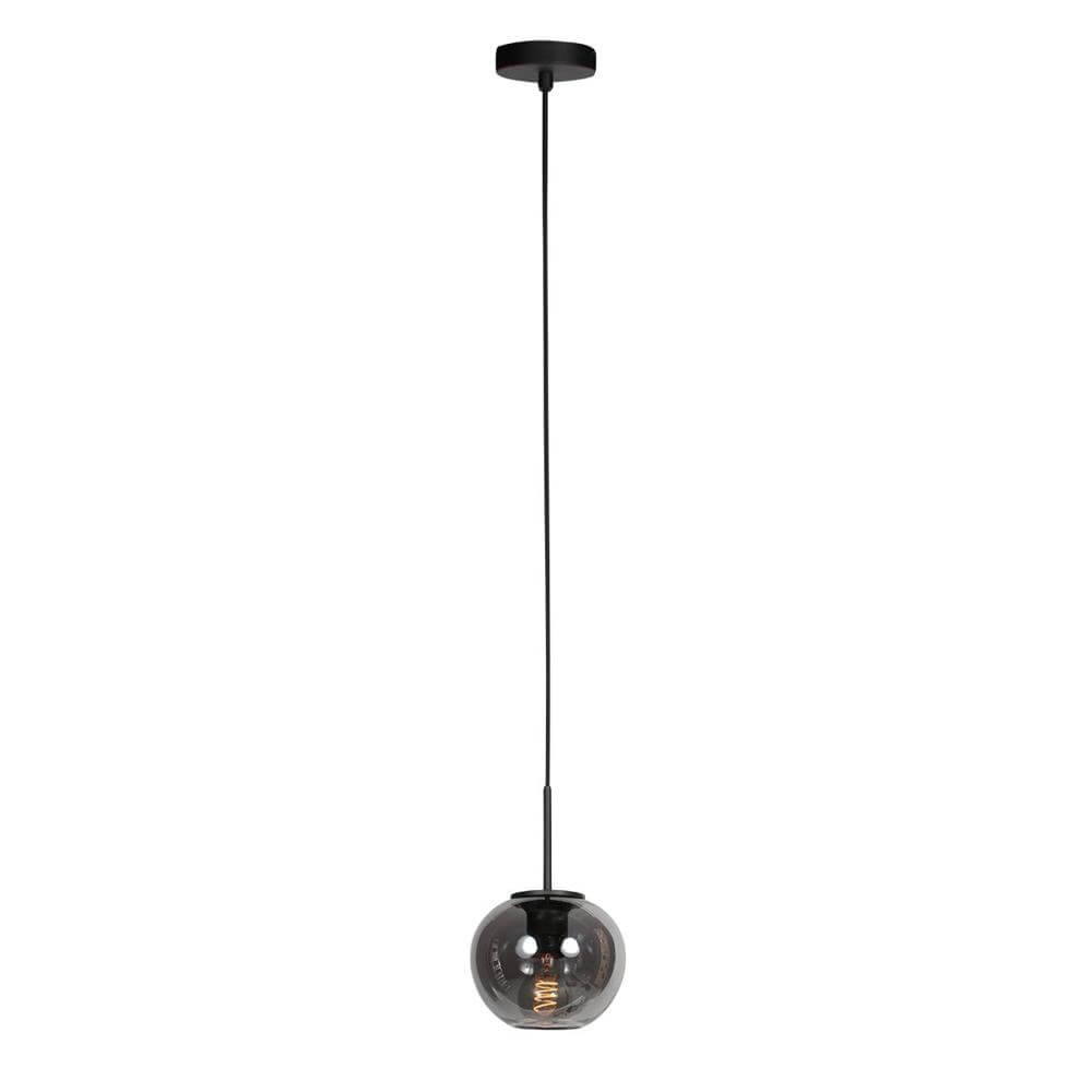 Suspension HaloSwap avec 1 boule de verre à fumée Ø 15cm Suspension HaloSwap avec 1 boule de verre à fumée Ø 15cm