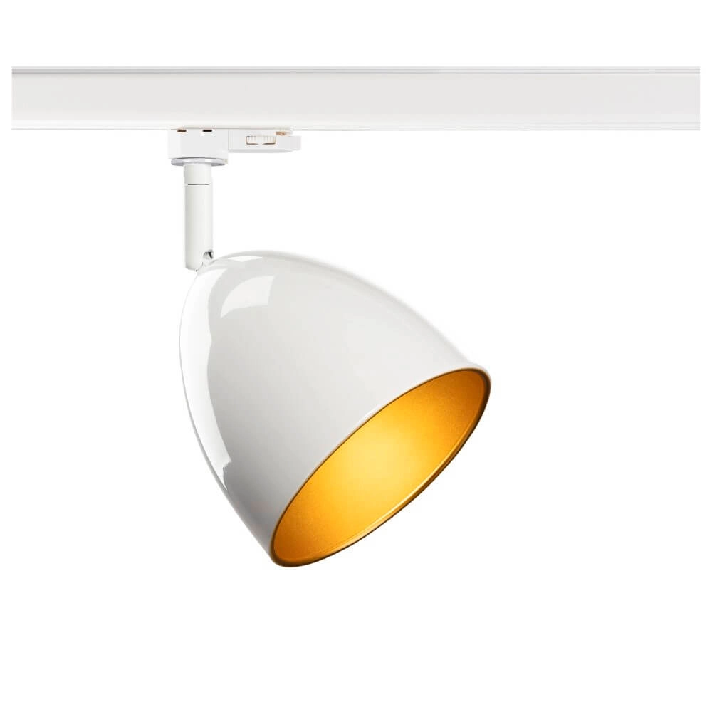 Lampe sur rail triphasée Para Cone blanc