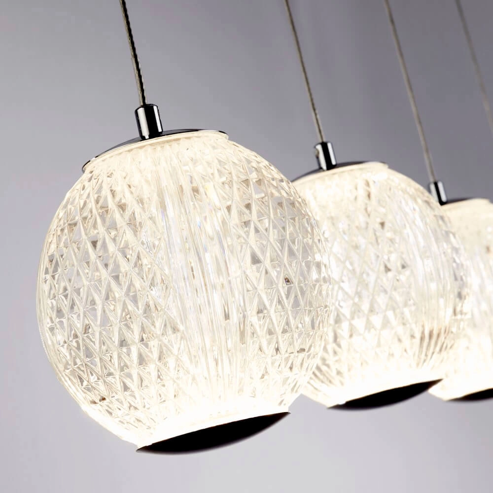 Lampe suspendue 5 lumières Allure chromé rectangulaire Searchlight 5053423242309