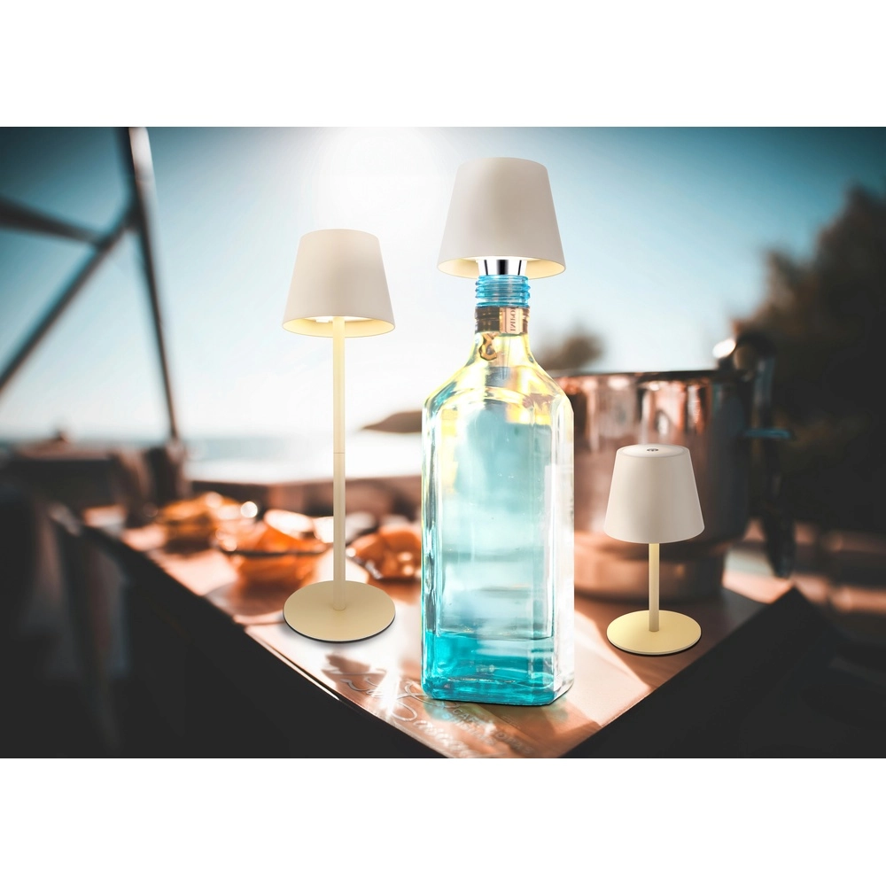 Lampe de table moderne Vannie I Brun sable également rechargeable pour bouteille Globo 9007371468805