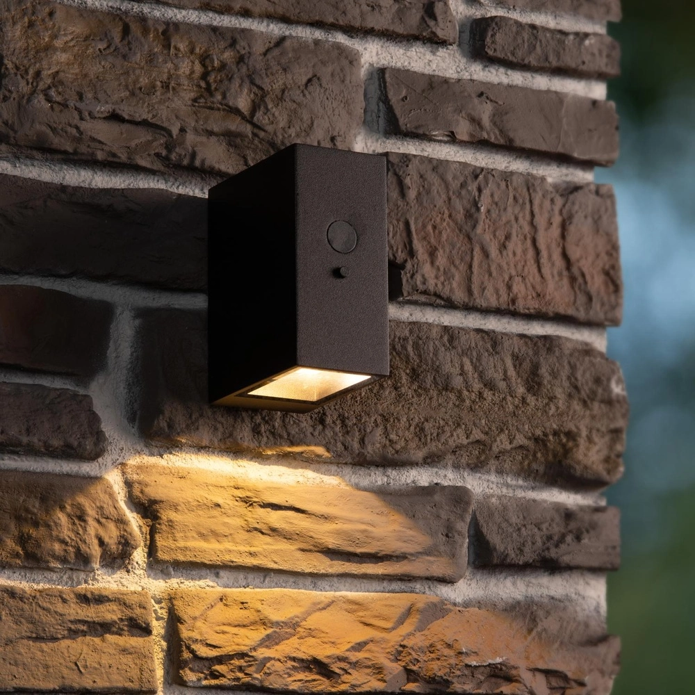 Lampe murale solaire Bolton IP54 - 3000K noir Lucide 5411212152091