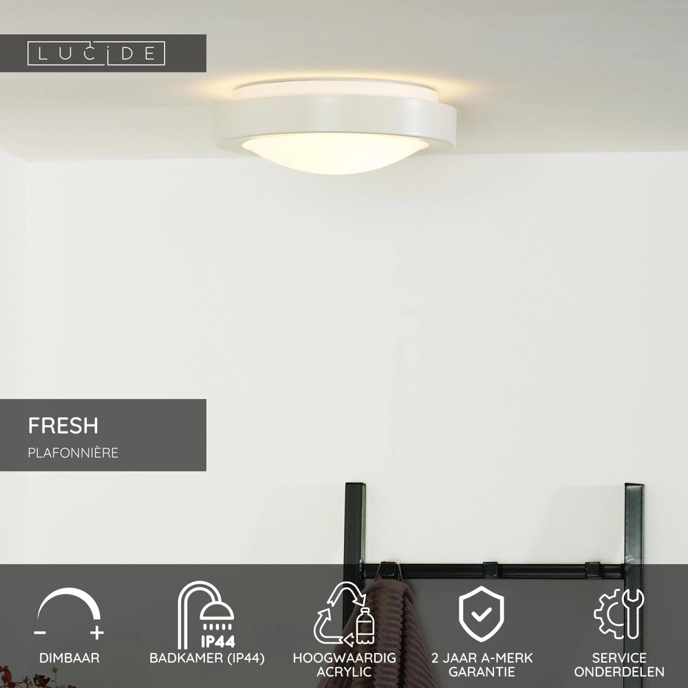 Éclairage de plafond Fresh Ø 27cm blanc Lucide 5411212790521