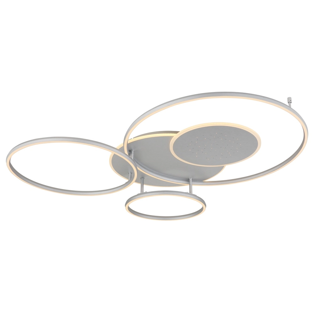 Lampe de plafond gris argenté Johnson Modernité Globo 9007371580552