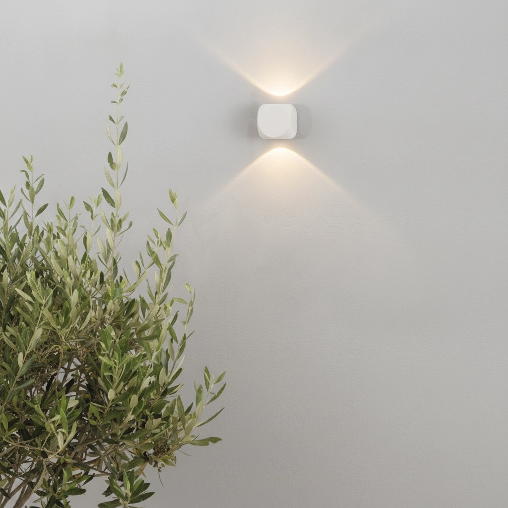 Applique murale unique Zari 2 lumières blanches