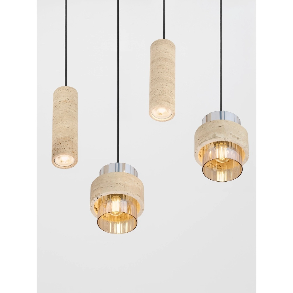 Lampe suspendue à 7 lampes Melony Brun sable moderne Lyora 5212063501263