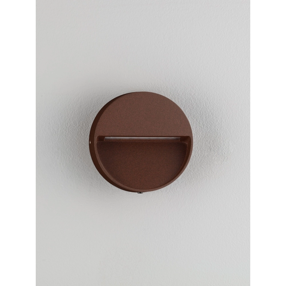 Lampe murale ronde Sete Brun rouille Lyora 5212017497932
