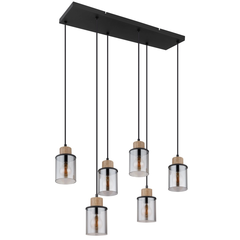 Lampe suspendue à 6 lampes Reid Noir Globo 9007371448265