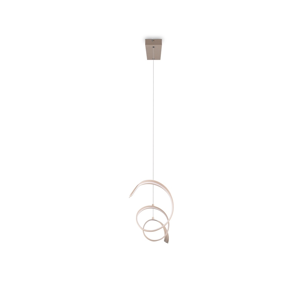 Lampe pendante moderne Tivor brun sable Trio 4017807706314