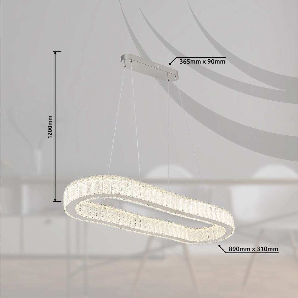 Lampe suspendue ovale Mucky Chrome Globo 9007371445998
