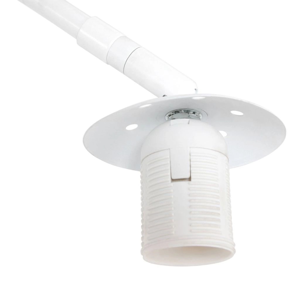 Lampe à arc blanc Maze Naturel avec capuche en rotin Steinhauer 8712746185812