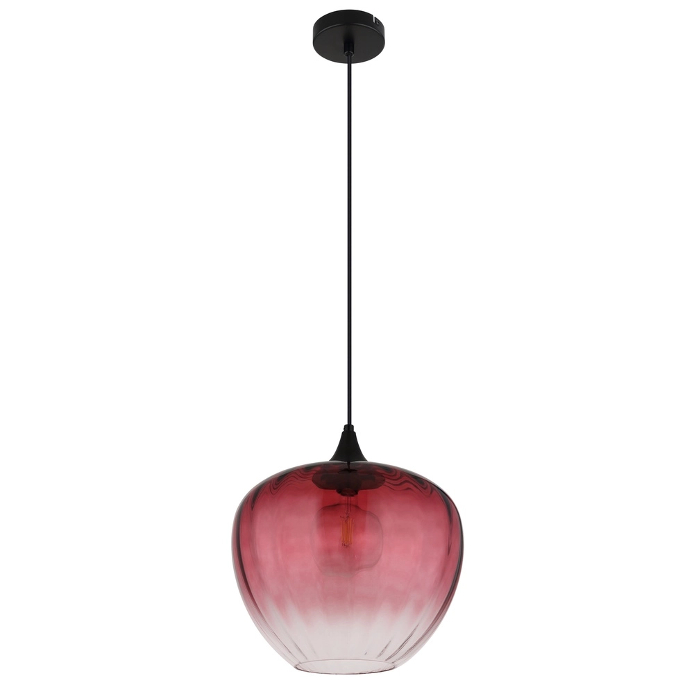 Lampe suspendue Sander Verre rouge Globo 9007371515127