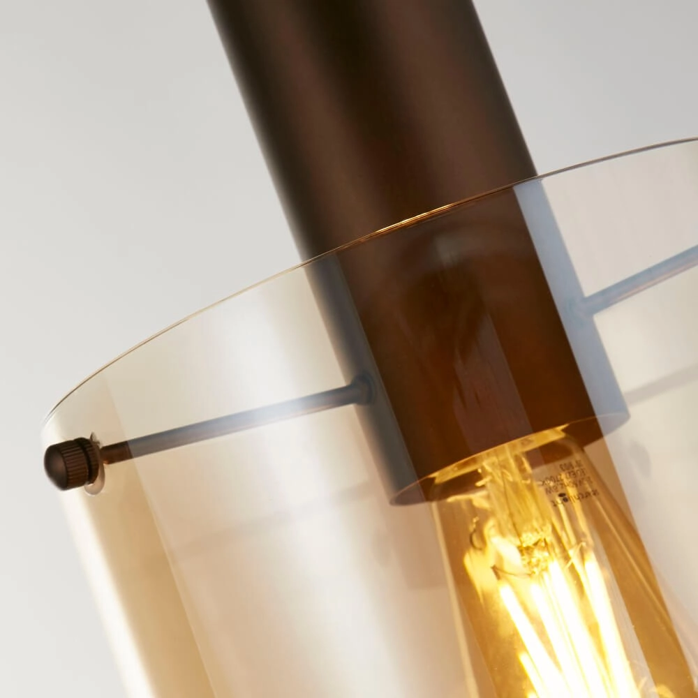 Lampe à suspension marron Sweden 1 lumière Searchlight 5053423244310