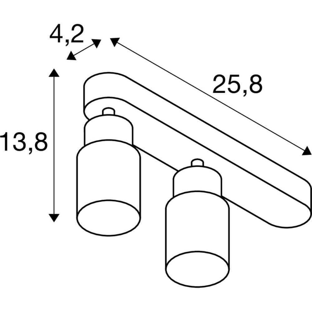 Moquerie Puri 2.0 Tube Double gris SLV 4024163294157