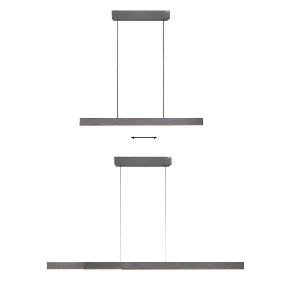 Lampe suspendue design Pure Moto-Rise gris Paul Neuhaus 4012248366653