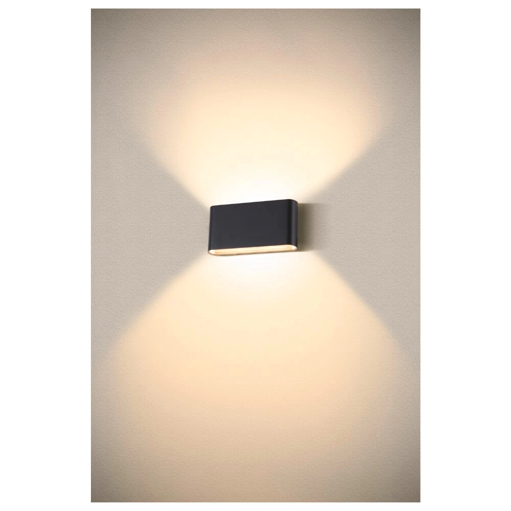 Spot mural LED Oval 18 Haut et bas - noir SLV 4024163273442
