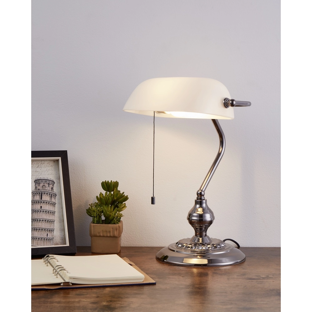 Lampe de bureau ancienne Banker avec du blanc Eglo 9008606307173