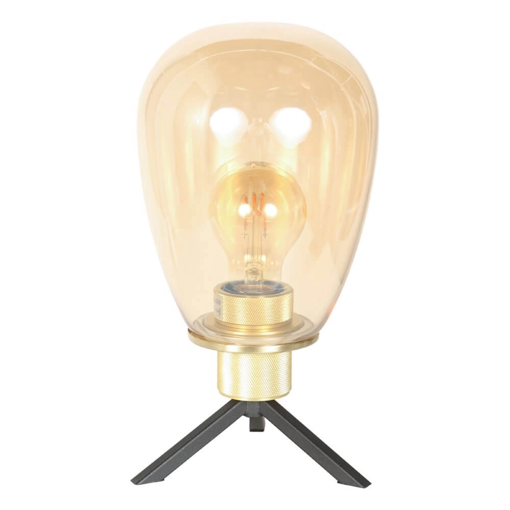 Lampe de table Reflexion Ø 15cm - avec verre ambré