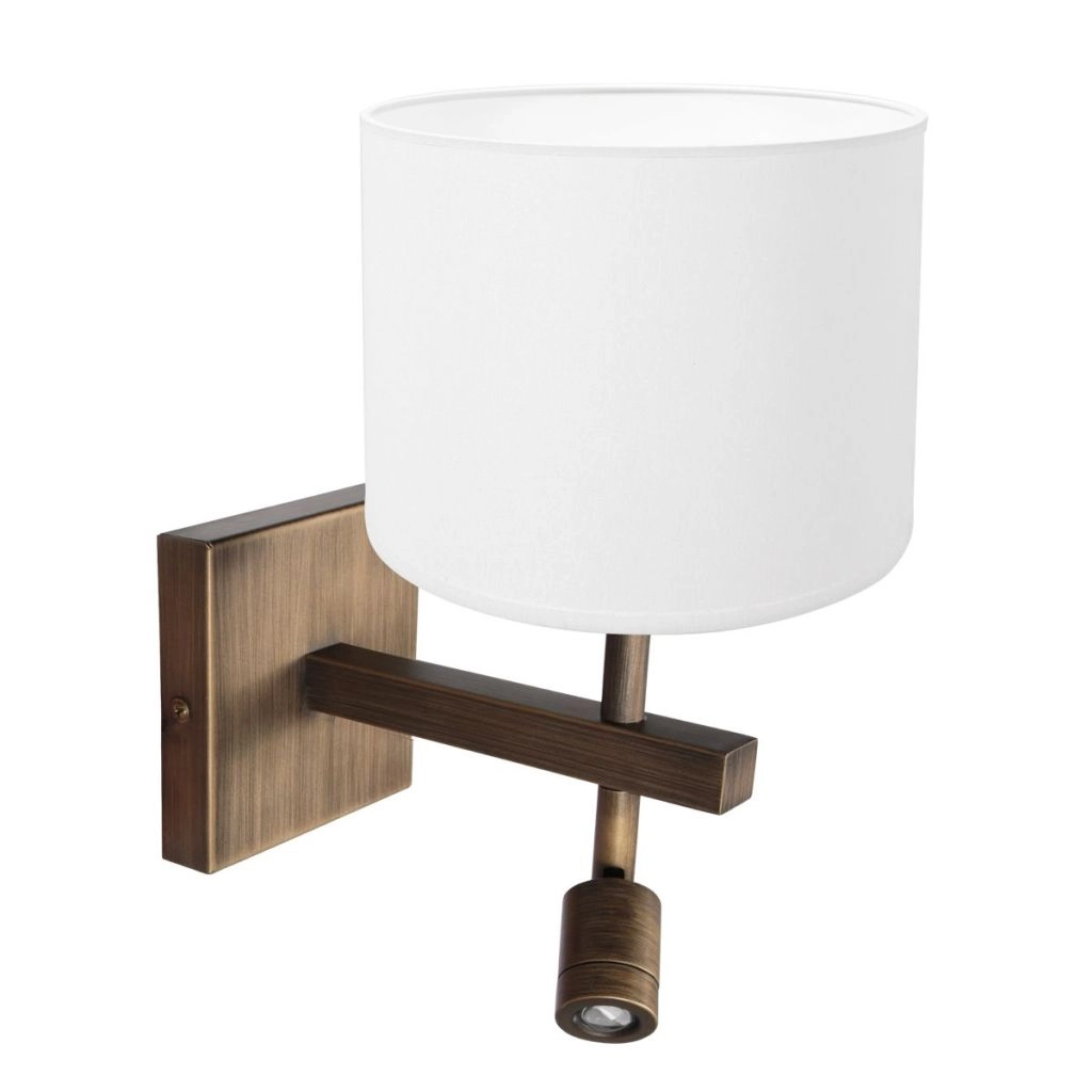 Lampe murale Stang avec capuche blanche