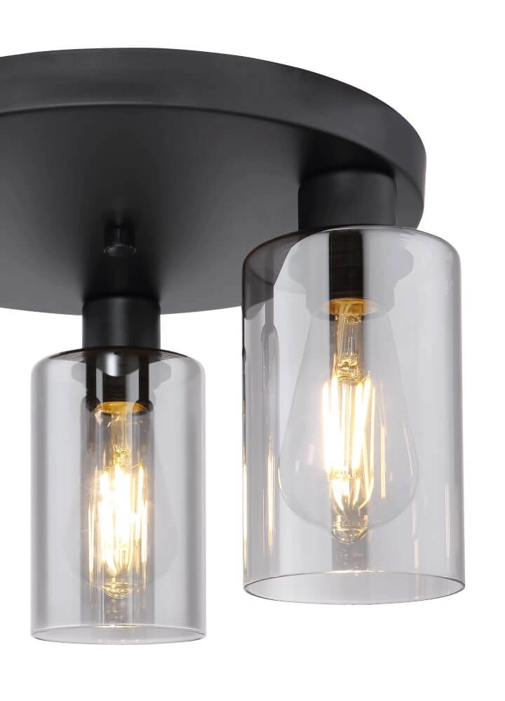 Plafonnier Hadera avec verre fumé Globo 9007371408849