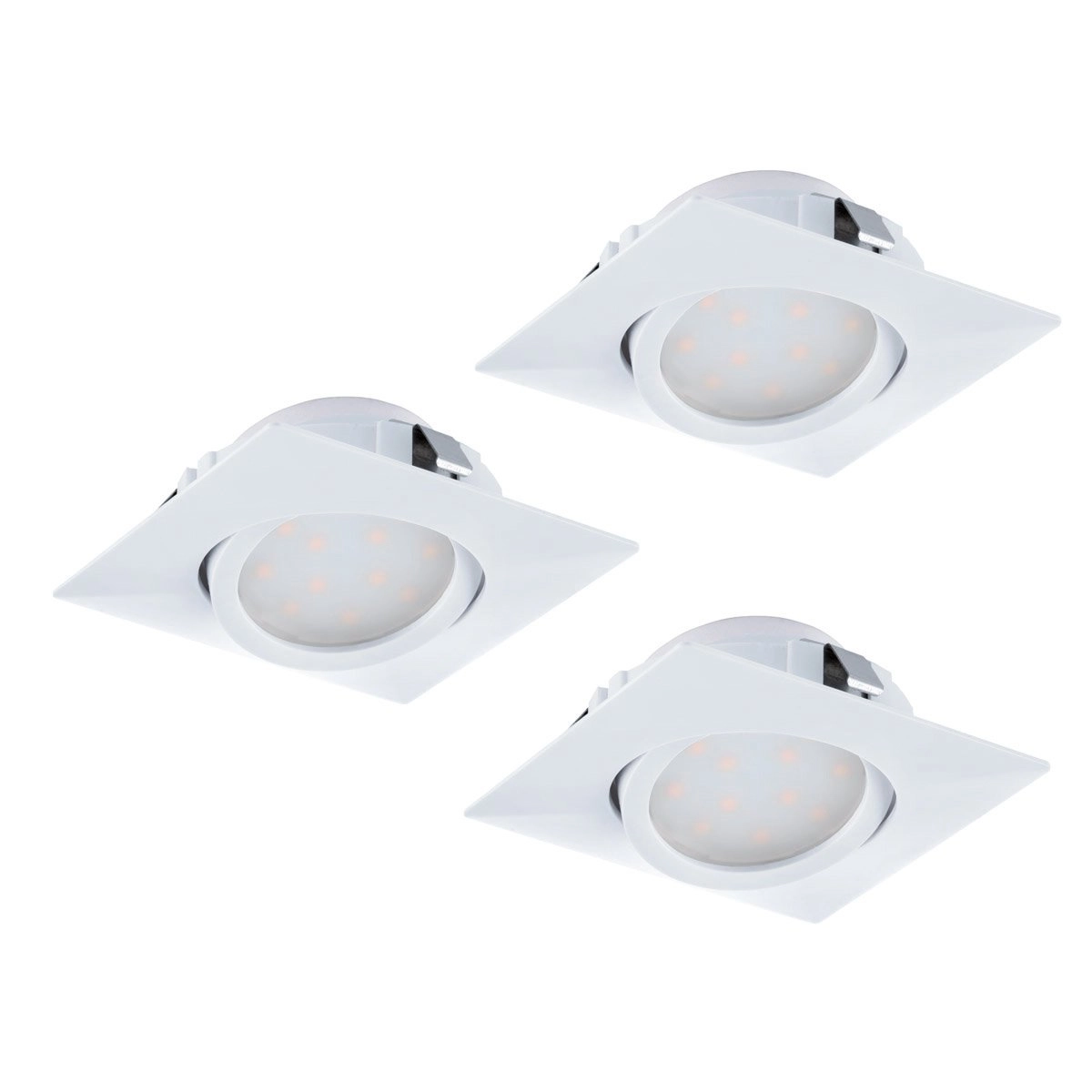 Spot de plafond LED Pineda Square (3x) 3x6w - 3000K - 8,4cm blanc